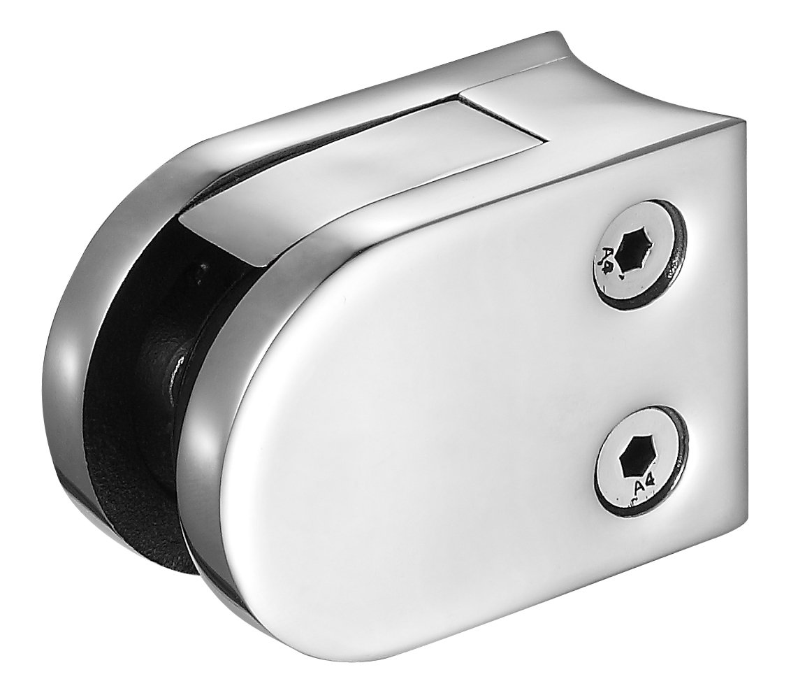 Stainless steel glass clip for handrail