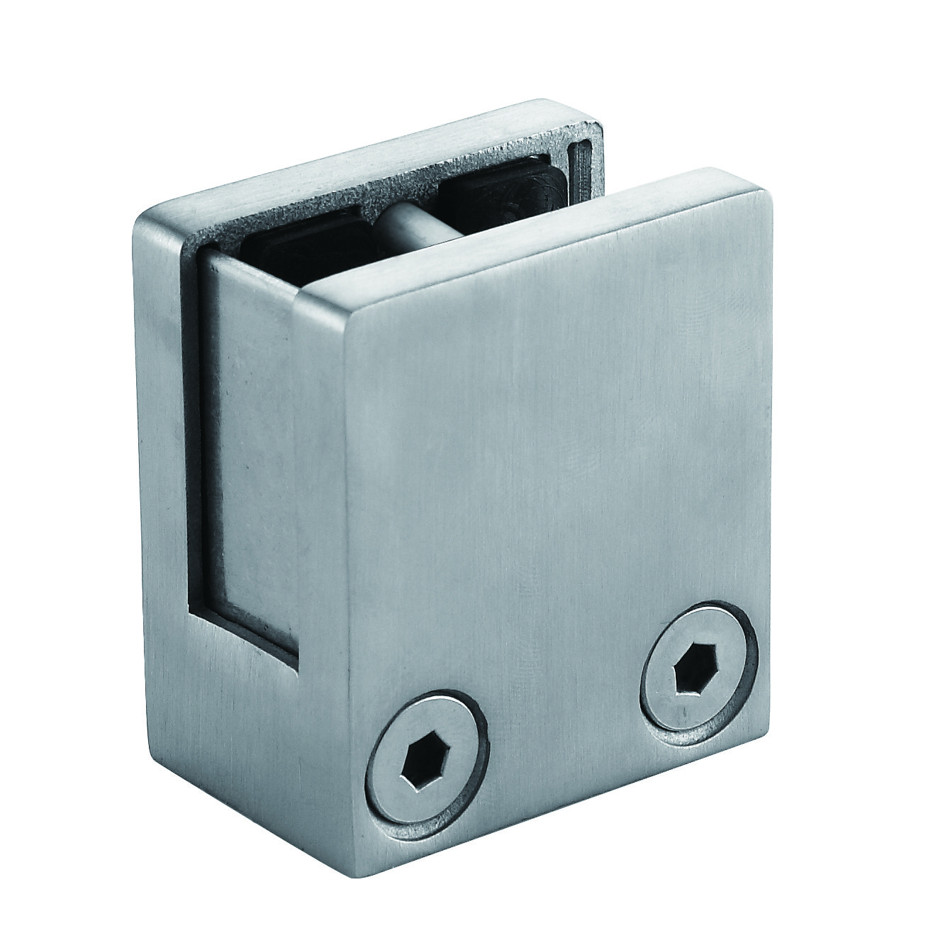Stainless steel glass clip for handrail