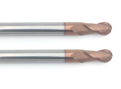 BNM600 2 Flute Nano Copper Ball Nose Helical Endmills For 60HRC