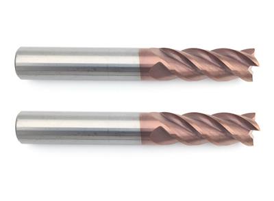 EM600 60HRC 4 Flute Carbide Nano Copper Coated End Mills For High Speed Cutting