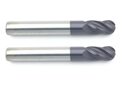4 Flute Customized Long Length Carbide Ball Head End Mills For Steel