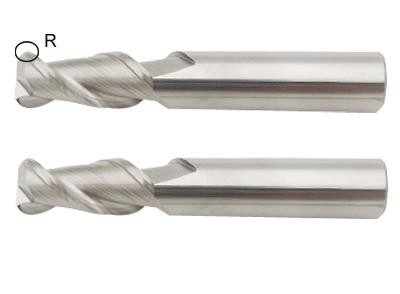 2 Flute Uncoated Carbide Corner Radius End Mill Cutters For Aluminum
