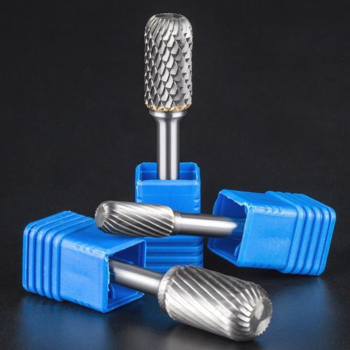 Type W Cylinder Shape With Flat Head Carbide Deburring Cutters 