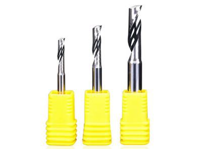  1 Flute End Mill Spiral Bits for Aluminum